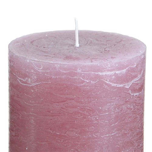 Artikel Effen kaarsen oudroze stompkaarsen 70×80mm 4 st