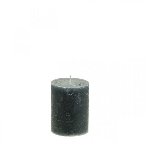 Artikel Effen kaarsen antraciet stompkaarsen 70×100mm 4 st