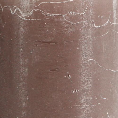 Artikel Effen gekleurde kaarsen bruine stompkaarsen 70×120mm 4 st