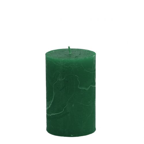 Floristik24 Effen kaarsen donkergroen 60x100mm 4 st