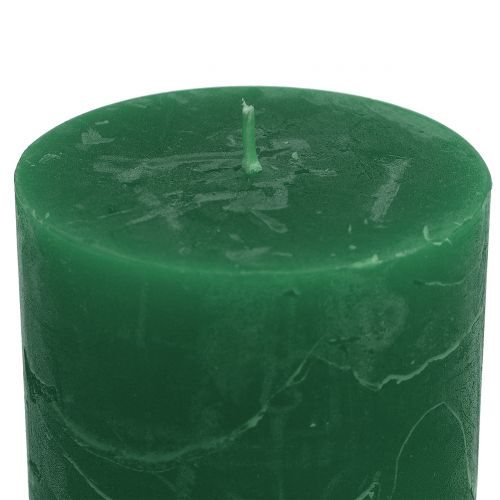 Artikel Effen kaarsen donkergroen 60x80mm 4st