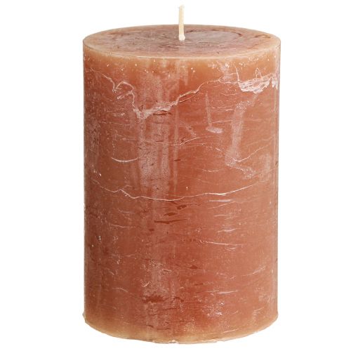 Artikel Effen gekleurde kaarsen karamel stompkaarsen 85×120mm 2 st