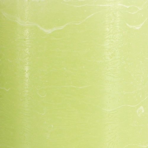 Artikel Effen kaarsen limoengroen Stompkaarsen 85×150mm 2 stuks