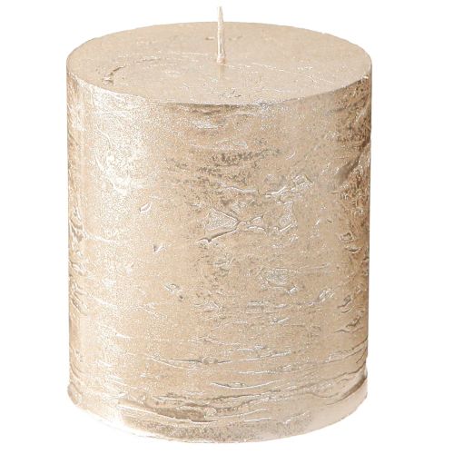 Artikel Effen gekleurde kaarsen platina 70x80mm 4 st