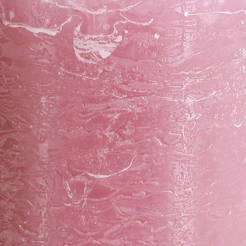 Artikel Effen kaarsen roze stompkaarsen oudroze 70×120mm 4 st