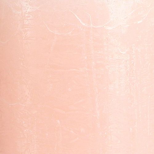Artikel Effen kaarsen roze stompkaarsen lichtroze 70×120mm 4 st