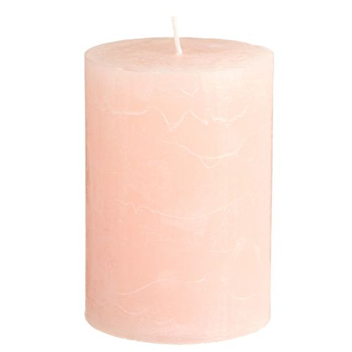 Artikel Effen kaarsen roze stompkaarsen lichtroze 85×120mm 2 st