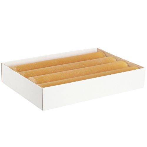 Artikel Effen gekleurde kaarsen stokkaarsen honing 50x300mm 4 st