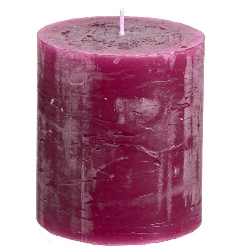 Artikel Effen kaarsen Berry stompkaarsen paars 70×80mm 4 st