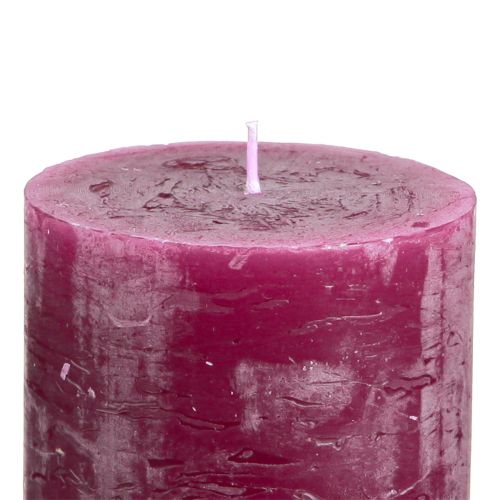 Artikel Effen kaarsen Berry stompkaarsen paars 70×80mm 4 st