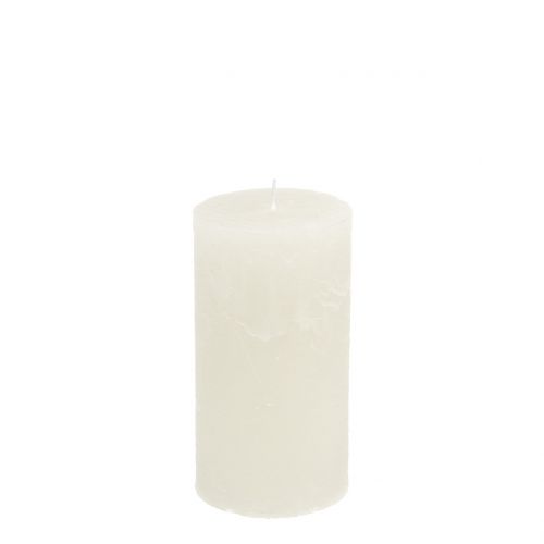 Artikel Effen kaarsen wit 50x100mm 4 st