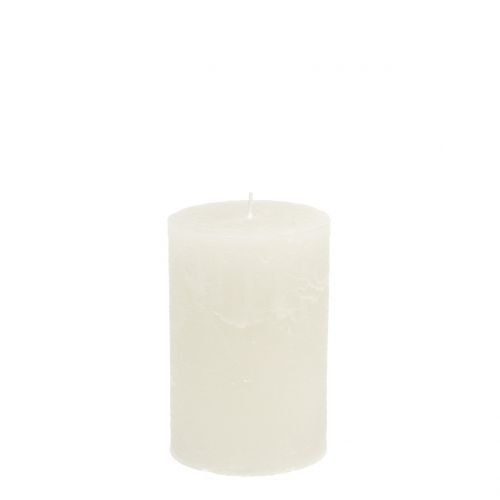 Effen kaarsen wit 60x80mm 4 st