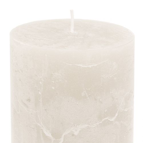 Artikel Effen kaarsen wit 60x80mm 4 st