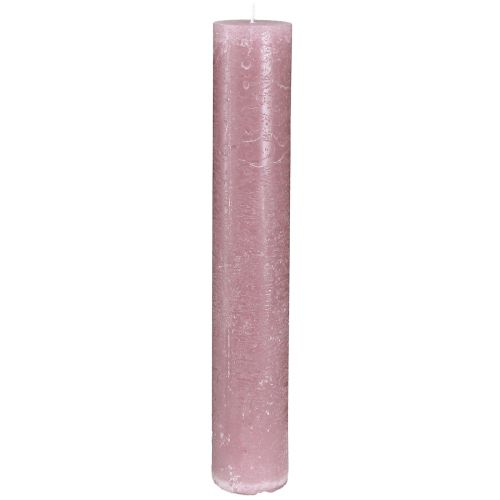 Artikel Effen kaarsen in oudroze kaarsen 50x300mm 4 st