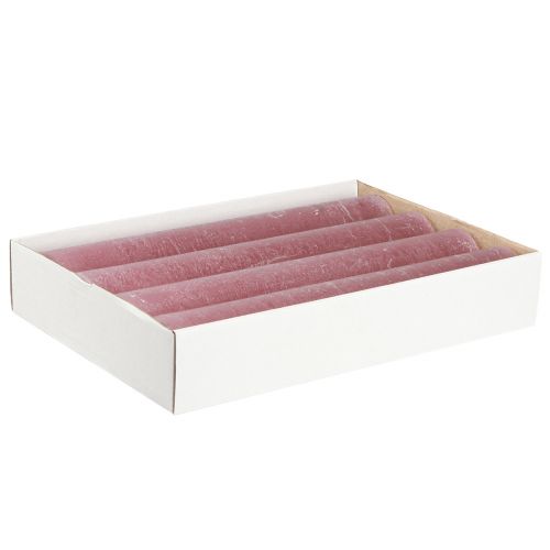 Artikel Effen kaarsen in oudroze kaarsen 50x300mm 4 st