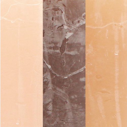 Artikel Stompkaarsen effen 3 kleuren bruin 60x80mm 12 st