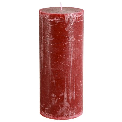 Artikel Effen stompkaarsen donkerrood 85x200mm 2 st