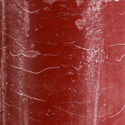 Artikel Effen stompkaarsen donkerrood 85x200mm 2 st