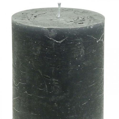 Artikel Effen kaarsen antraciet stompkaarsen 70×80mm 4 st
