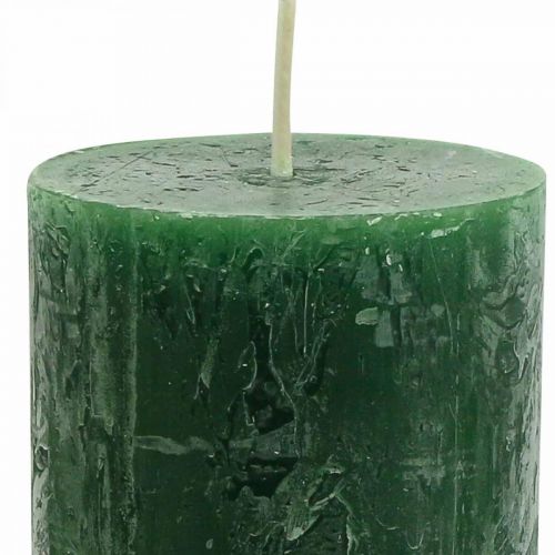 Artikel Effen kaarsen donkergroene stompkaarsen 60×110mm 4 st