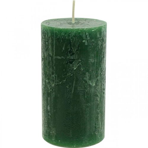 Artikel Effen kaarsen donkergroene stompkaarsen 60×110mm 4 st