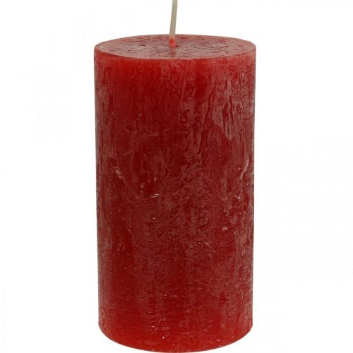 Dag bende hoofdonderwijzer Floristik24.nl Gekleurde kaarsen Rood Rustiek zelfdovend 110×60mm 4st -  goedkoop online kopen