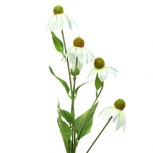 Floristik24 Echinacea bloem kunstmatig wit 90cm