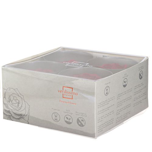 Artikel Echte rozenkoppen Infinity Rozen Rood Premium Ø8,5cm 4 stuks
