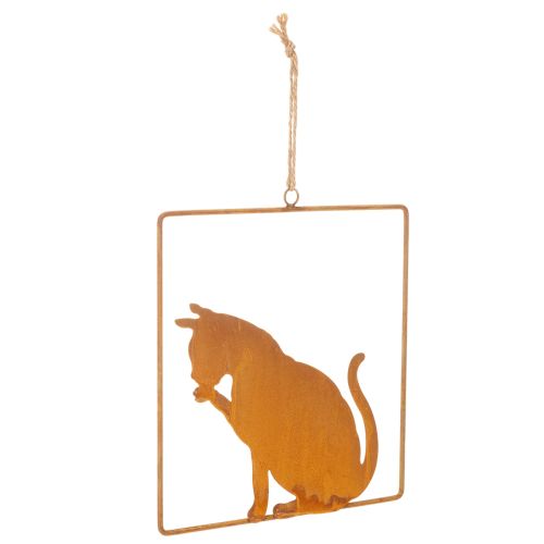 Decoratief kattenbeeldje van roestig metaal, roestdecoratie om op te hangen, 24,5 cm kopen | Floristik24.nl