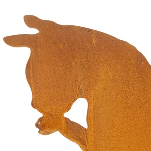 Decoratief kattenbeeldje van roestig metaal, roestdecoratie om op te hangen, 24,5 cm | Floristik24.nl
