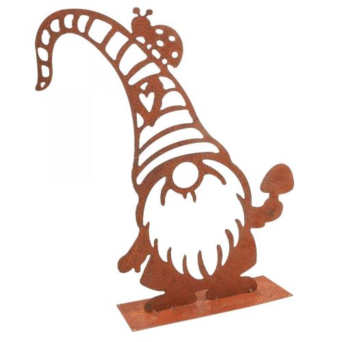 Floristik24 Patina decoratieve kabouter metalen decoratiestandaard H43cm