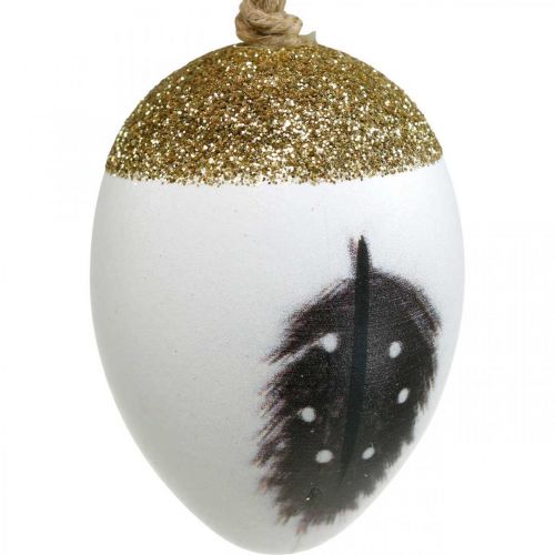 Artikel Edele eieren om op te hangen, lente, paaseieren met lentemotief, decoratieve eieren in houten kist, paasdecoratie 6st