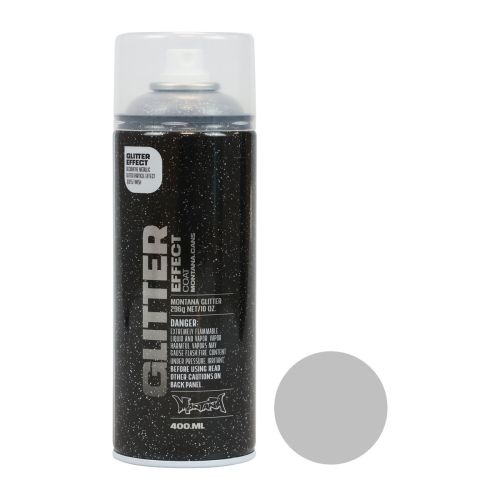 Glitterspray zilver Montana-effect glitterspray spuitverf 400 ml