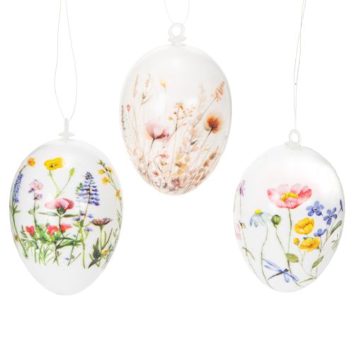 Floristik24 Paaseieren met lente- en bloemmotieven, hoogwaardige paasdecoratie, 6 cm, 6 stuks