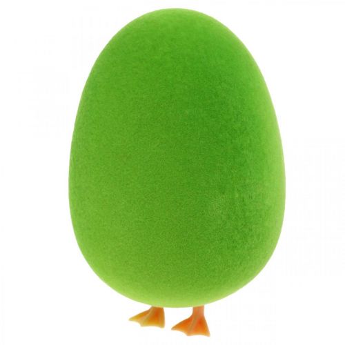 Floristik24 Paasei decoratie met pootjes Paasei decoratie ei groen H13cm 4 stuks