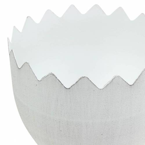 Floristik24 Plantenpot Eierschaal met poten Wit Ø13cm H21cm