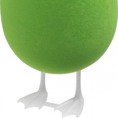 Artikel Paasei met voetjes decoratief ei groen flocked Etalagedecoratie Pasen H25cm