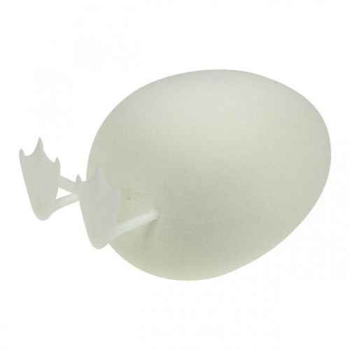 Artikel Decoratief ei met pootjes Paasei wit Tafeldecoratie Paasfiguur H25cm