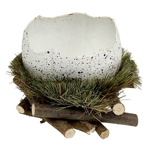 Ei in nest Ø11cm H12cm 4 st