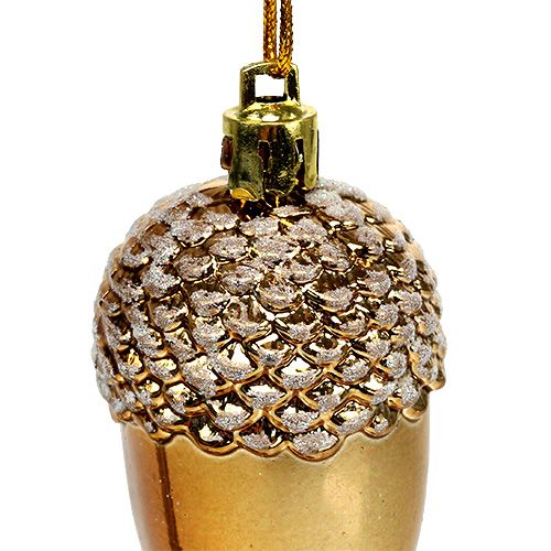 Floristik24 Eikel om op te hangen bruin 7,5 cm 3 stks