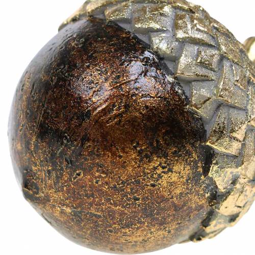 Floristik24 Decoratieve eikel goud Ø7,4cm H9,7cm
