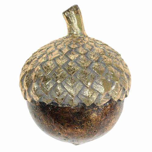 Decoratieve eikel goud Ø7,4cm H9,7cm