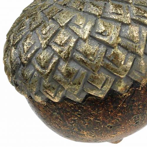 Floristik24 Decoratieve eikel om gouden op te hangen Ø5.8cm H7.9cm