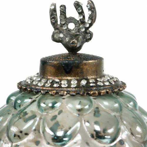 Floristik24 Decoratief eikelglas groen 20cm 2st Kerstboomversiering