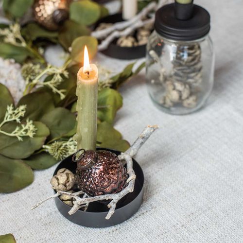 Floristik24 Eikelglas bruine decoratiekegels om adventsversiering op te hangen 5,5×8cm 12st