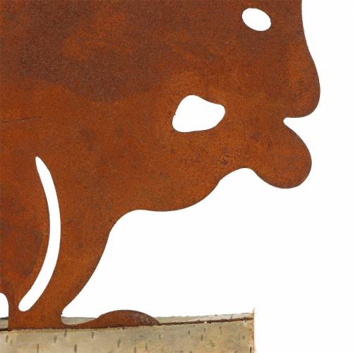 Floristik24 Eekhoorn patina op de houten basis 19cm x 25cm