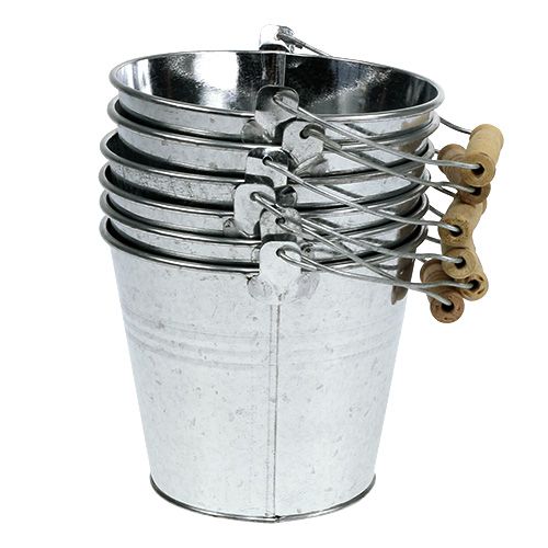 Artikel Emmers Ø14cm H12cm 6 stuks Glanzend zink