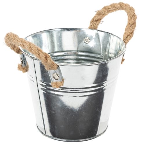 Emmer met touwgrepen Ø14cm H12cm | Floristik24.nl