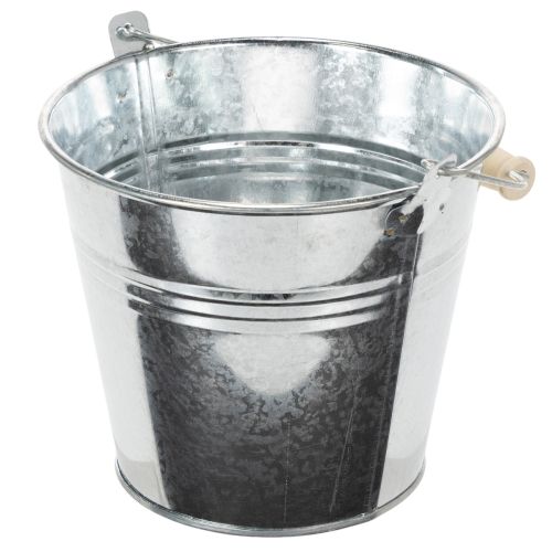 Emmer Ø14cm H12cm 6 stuks. Zink, glanzend | Floristik24.nl