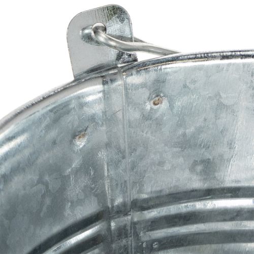 Emmer Ø14cm H12cm 6 stuks. Zink, glanzend | Floristik24.nl